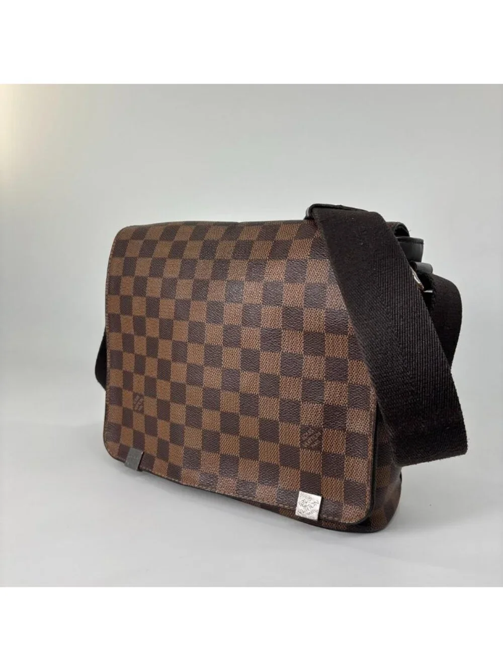 Louis Vuitton Super Damier District PM Shoulder Bag Brown